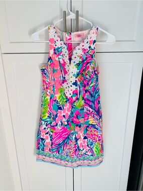 Lilly Pulitzer size 0 shift dress gumbo limbo giraffe dress HTF